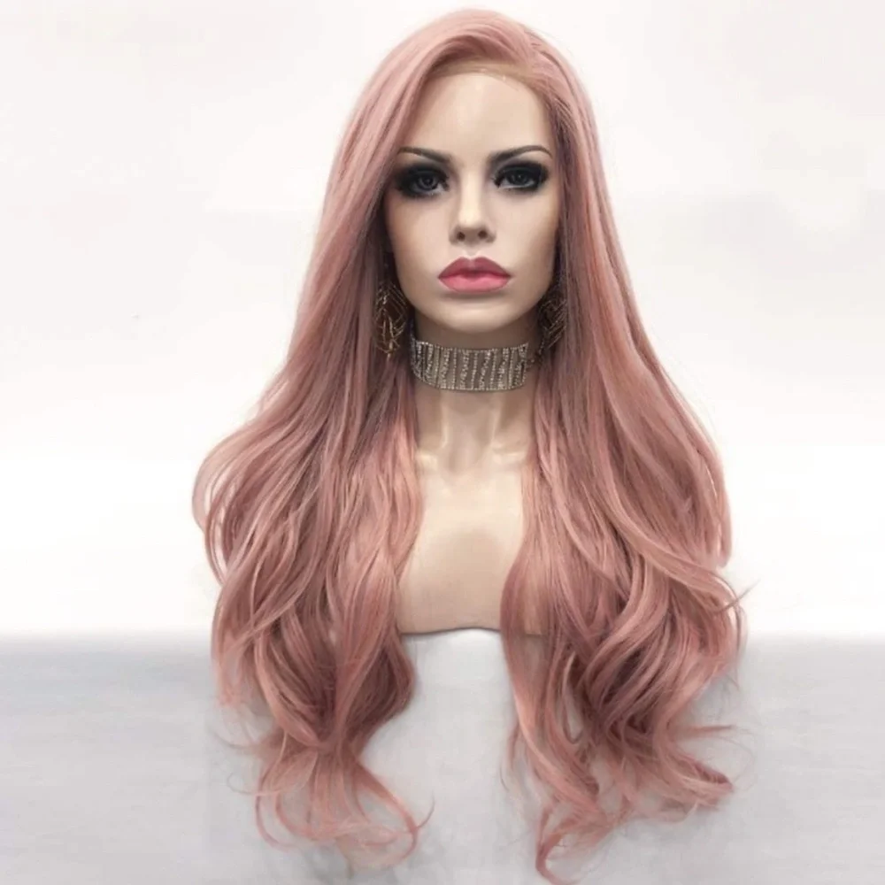 22” ROSE GOLD BODY WAVY LACE FRONT WIG  *NEW*